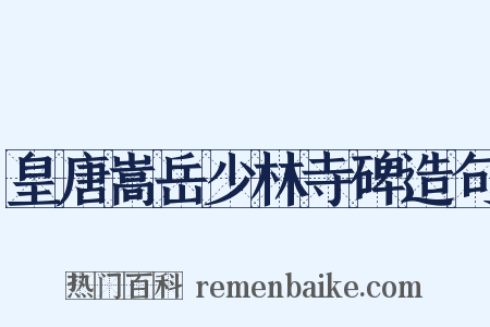 皇唐嵩岳少林寺碑造句是什么意思的图片